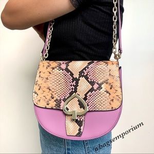 Kate Spade Robyn Exotic Chain Saddle Bag